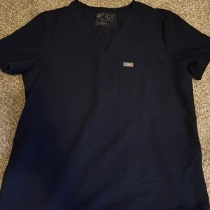 Womens Navy Blue Figs scrub top
